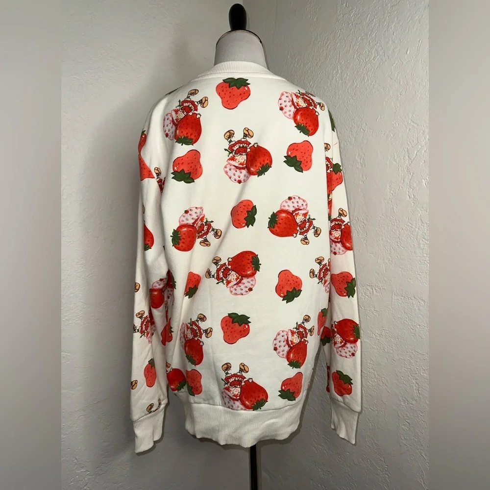 Strawberry Shortcake Ivory Retro Pullover Sweatshirt S/M - Picture 5 of 9
